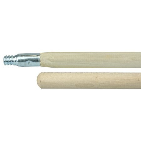 WEILER 60" Hardwood Handle, Threaded Metal Tip, 1-1/8" Diameter 44435